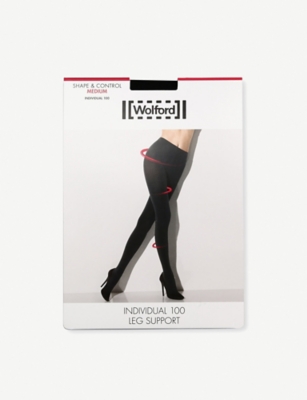 Wolford Womens Black Opaque Individual 100 Tights Xs In Black