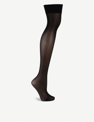 Shop Wolford Womens Black Individual 10 Stockings