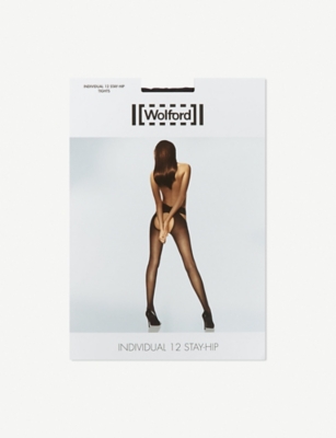 Wolford Womens Black Individual 12 Stay-hip Tights In Black