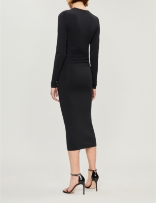 WOLFORD FATAL DRAPE STRETCH-JERSEY DRESS
