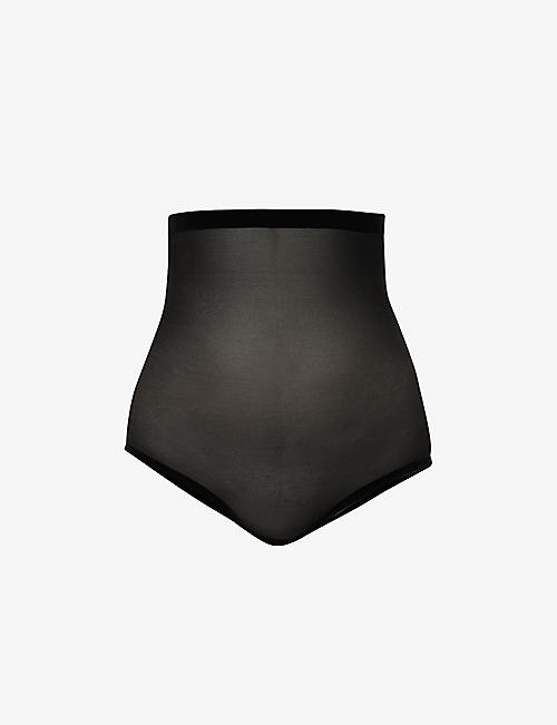 WOLFORD: High-rise tulle control briefs