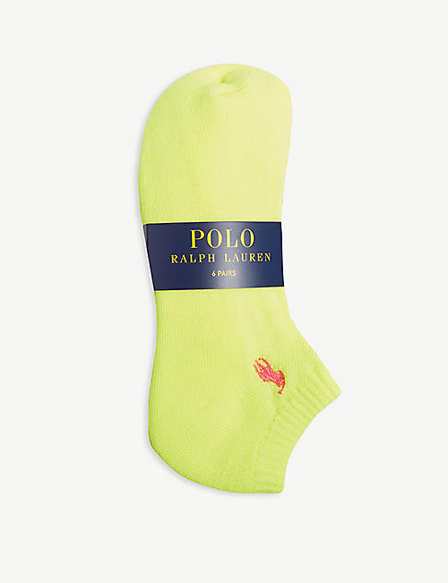 POLO RALPH LAUREN: Polo logo cotton ankle socks pack of six