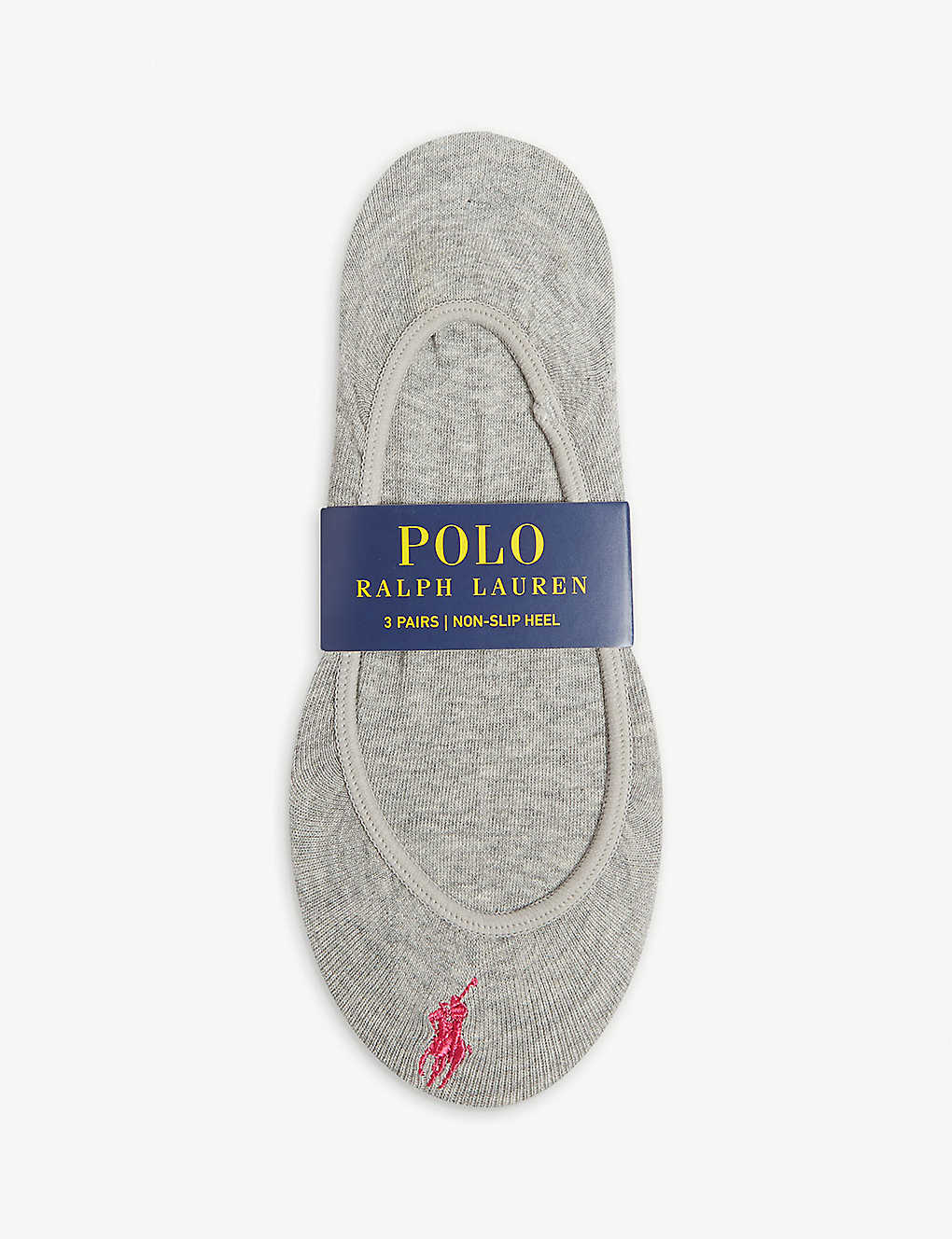 Polo Ralph Lauren Cotton-blend Set Of Three Liner Socks In Black White Grey
