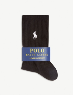 POLO RALPH LAUREN - Fair Isle stretch-woven blend socks 