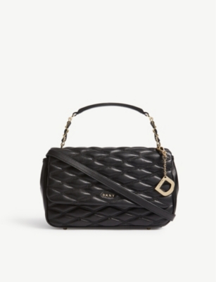 dkny quilted shoulder bag