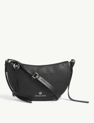 Michael Kors Black Leather Camden Tassel Shoulder Bag
