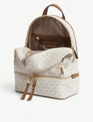 michael kors rhea medium backpack vanilla