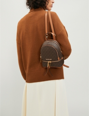 michael kors small leather backpack