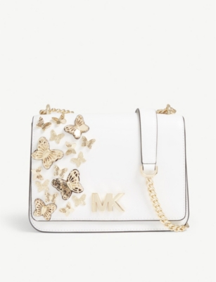 michael kors white butterfly bag