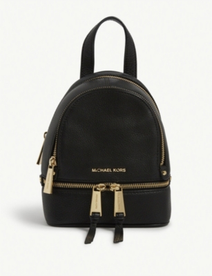 michael kors rhea mini leather backpack