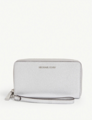 michael kors black silver wallet