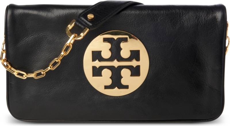 Leather Reva clutch   TORY BURCH   Clutch & evening   Handbags 