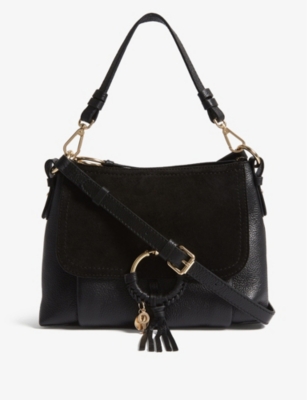 SEE BY CHLOE: Suede front leather shoulder bag