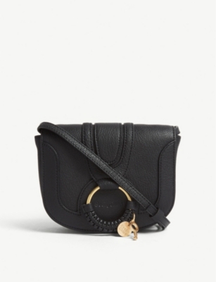 Shop See by Chloé Mini Hana Leather Saddle Bag