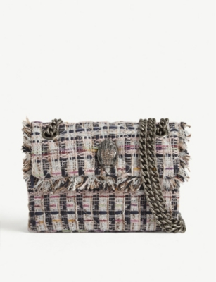 KURT GEIGER LONDON - Mini Kensington tweed shoulder bag | Selfridges.com