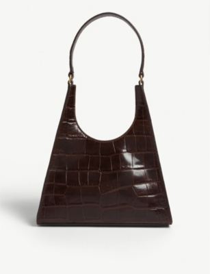 crocodile embossed leather handbags