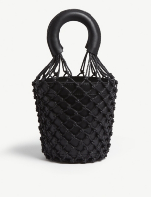 STAUD - Moreau netted leather bucket bag | Selfridges.com