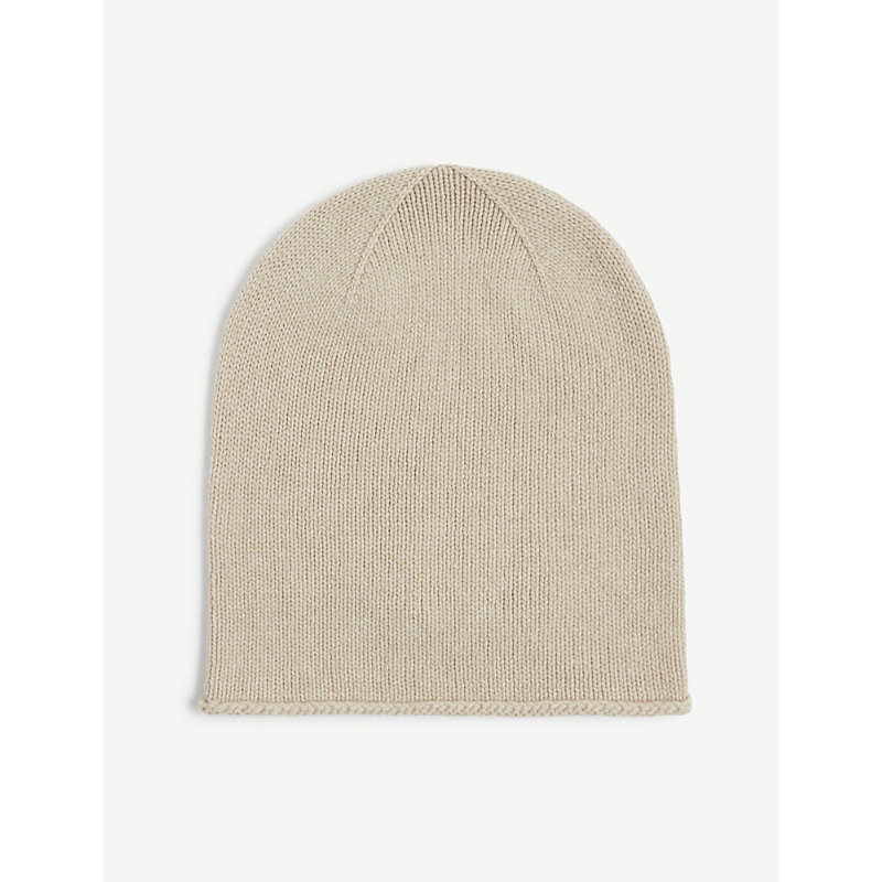 Johnstons Cashmere Beanie In Natural