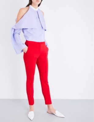 ROSETTA GETTY Skinny cropped stretch-crepe trousers