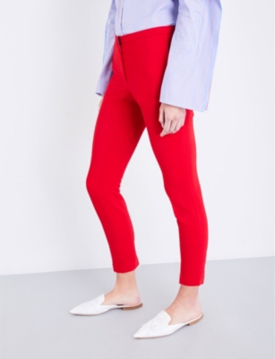 ROSETTA GETTY Skinny cropped stretch-crepe trousers