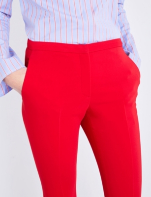 ROSETTA GETTY Skinny cropped stretch-crepe trousers