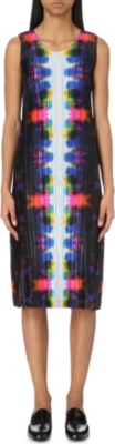 PLEATS PLEASE ISSEY MIYAKE   Migrant abstract print pleated dress