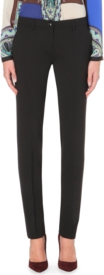 ETRO   Cigarette stretch wool trousers