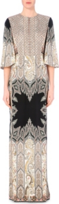 ETRO - Paisley-print embellished silk gown | Selfridges.com