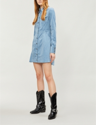 Free People Dynamite Fitted Corduroy Mini Dress Selfridges Com