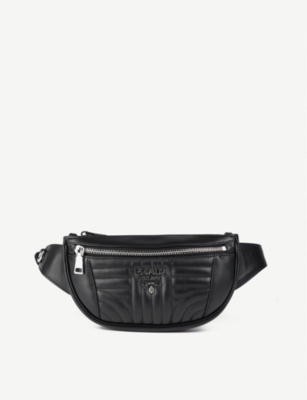 PRADA - Diagramme quilted leather bum bag | Selfridges.com