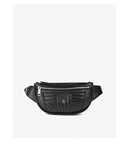PRADA - Diagramme quilted leather bum bag | Selfridges.com