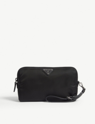 PRADA - Logo nylon cosmetic pouch | Selfridges.com