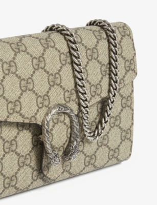 Gucci Gg Supreme Dionysus Wallet-on-chain In Beige