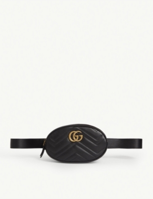 Marmont leather belt bag - BLACK