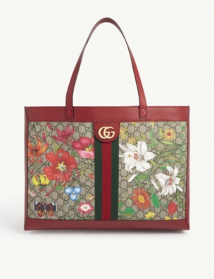 GUCCI Ophidia Floral and GG Supreme tote Selfridges