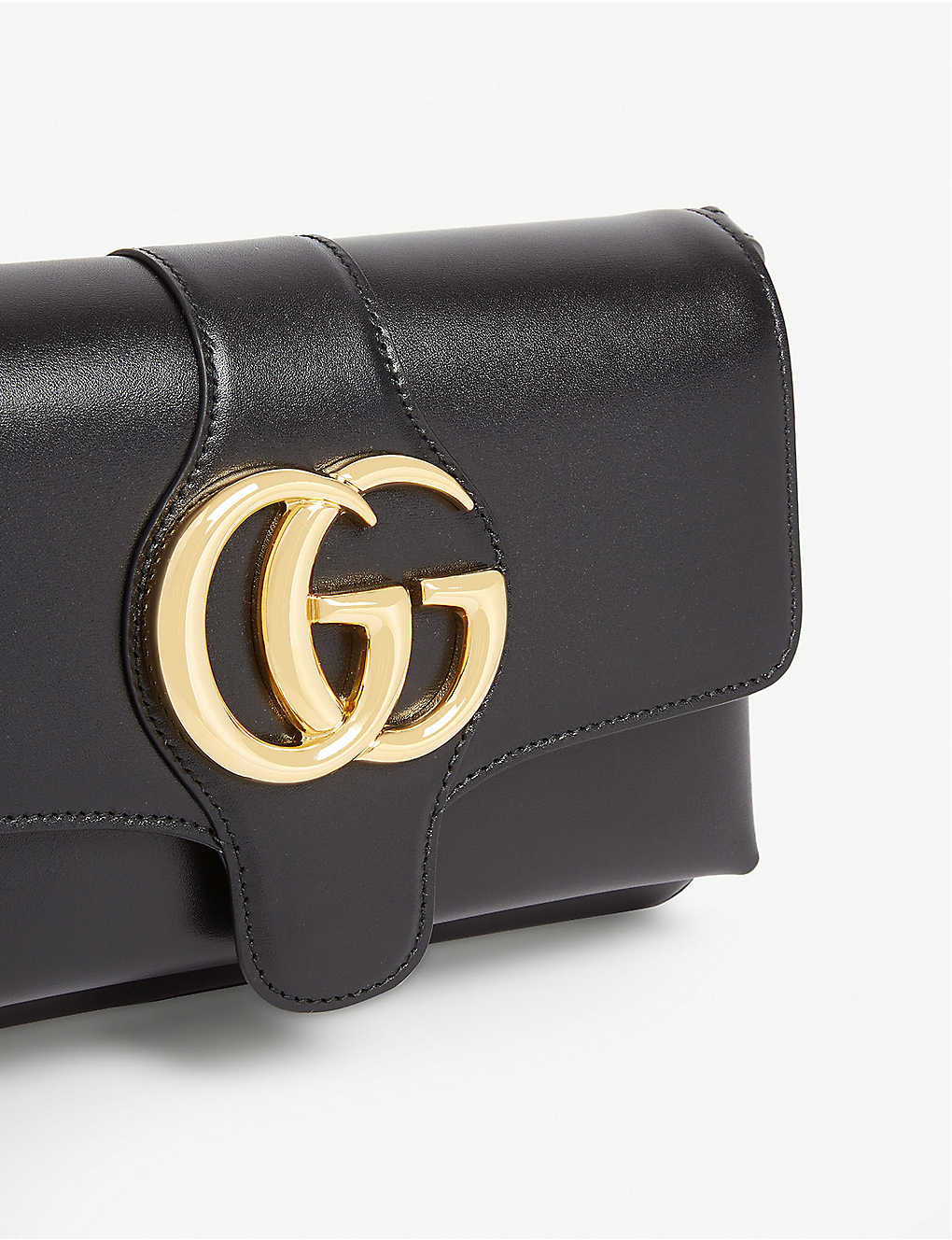 Gucci Arli Small Leather Shoulder Bag In Black