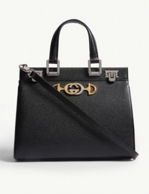 Linea Borghese leather shoulder bag - BLACK