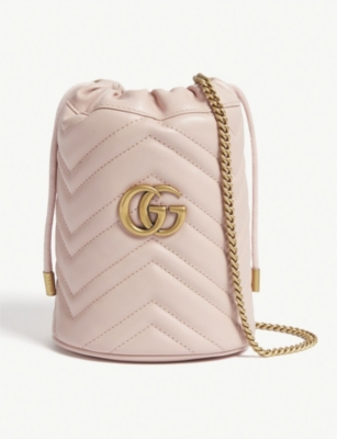 Marmont mini leather bucket bag - PERFECT PINK