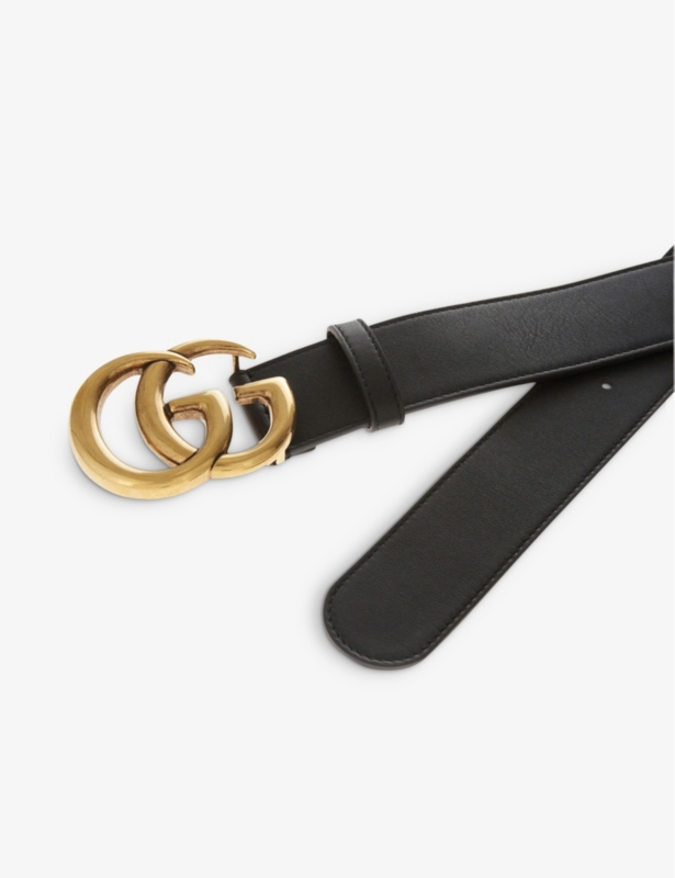 Double G leather belt