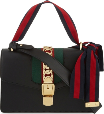 GUCCI - Sylvie leather shoulder bag | Selfridges.com