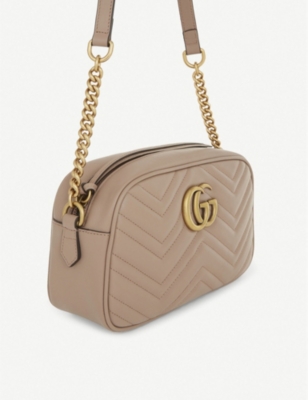 gg marmont small leather shoulder bag