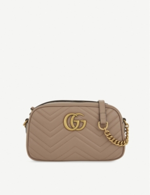 gg marmont small leather shoulder bag