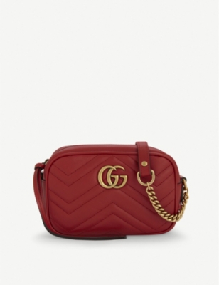 GUCCI: GG Marmont mini leather shoulder bag