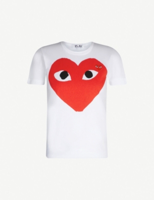 COMME DES GARCONS PLAY - Big Red Heart cotton-jersey T-shirt ...