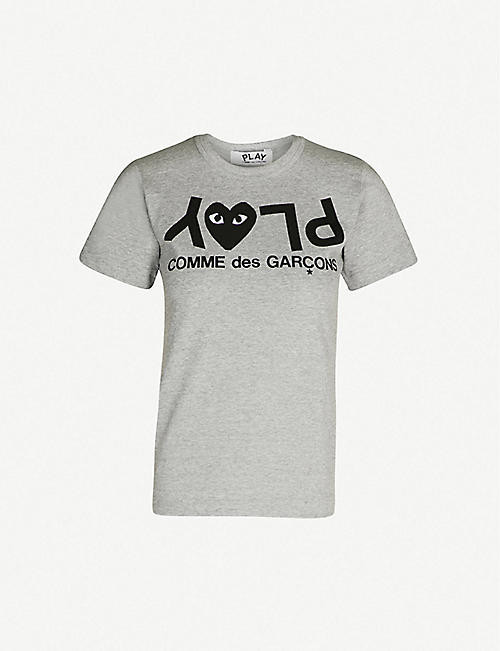 COMME DES GARCONS PLAY: Reverse logo-print cotton-jersey T-shirt