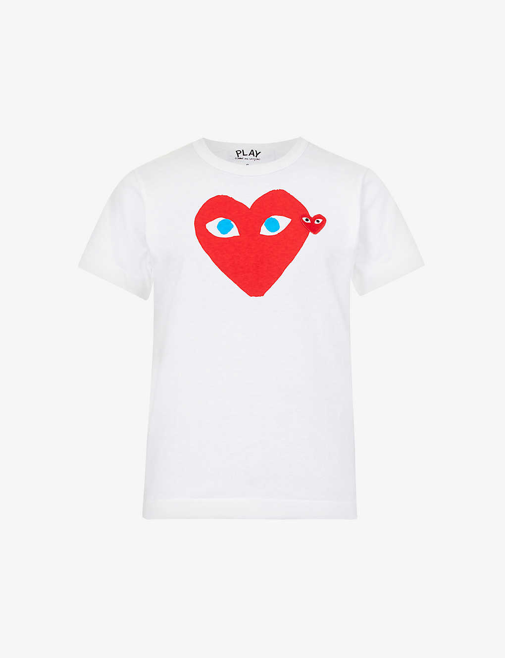 Comme Des Garçons Play Heart-print Cotton-jersey T-shirt In White