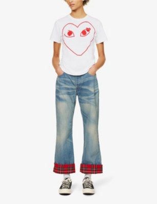 COMME DES GARCONS PLAY: Heart-logo cotton-jersey T-shirt