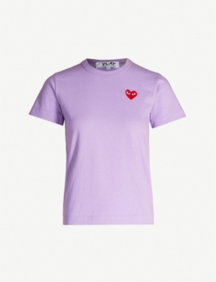 comme des garcons play purple t shirt