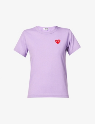 comme des garcons t shirt purple