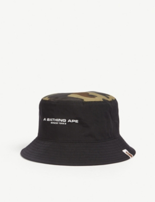 bape bucket hat black